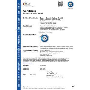 Suzhou Summit Medical Co., Ltd Certifications