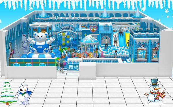 Aire de jeux intérieure sûre et amusante, un monde de divertissement coloré pour enfants.