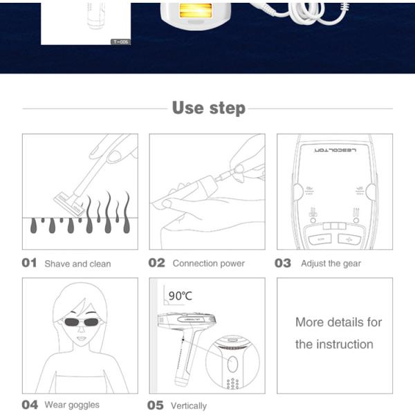 Painless Permanent Hair Removal Home Devices 300000 Pulses For Facial Body Bikini