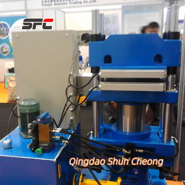 Automatic Vertical Structure Solid Tire Vulcanizing Machine with 800×800×56mm Plate Size