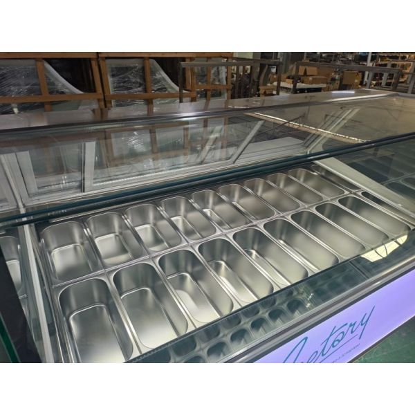 Commercial Ice Cream Display Freezer Upright Popsicle Freezer Display Case