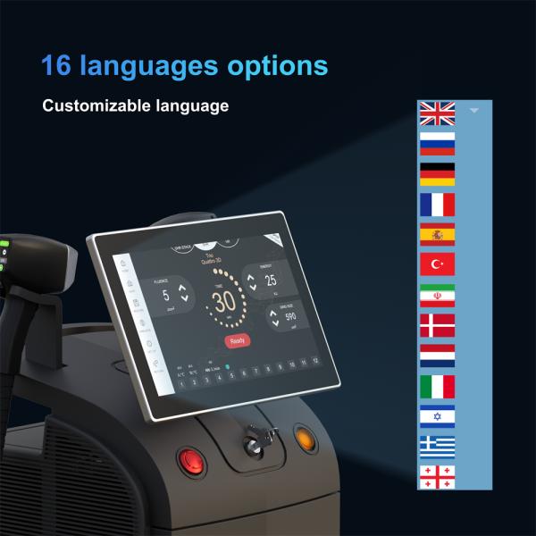 3000 Вт высокая мощность ручка 808 нм диодная лазерная эпиляция с 6 заменяемыми головками обработки