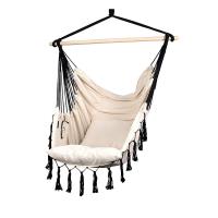 Sillones colgantes de hamaca blanca y negra sillas colgantes interiores hamaca de alta resistencia