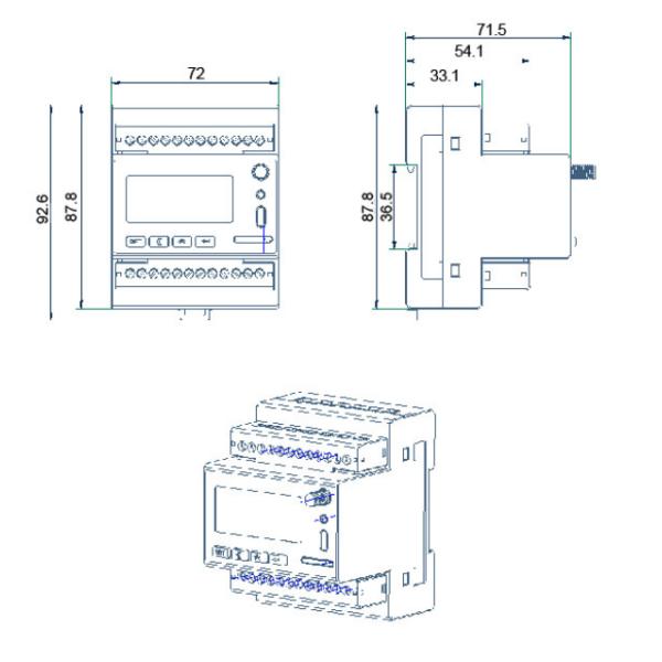 Acrel ADW300-LRHW868/CK Монитор тока постоянного тока 3-фазный дистанционный счетчик мощности IOT ct Монитор энергии типа Lora RS485