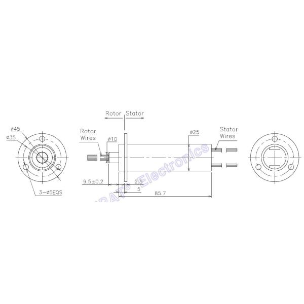 10 Circuits Ethernet Slip Ring Transmitting Current and 1000M Ethernet