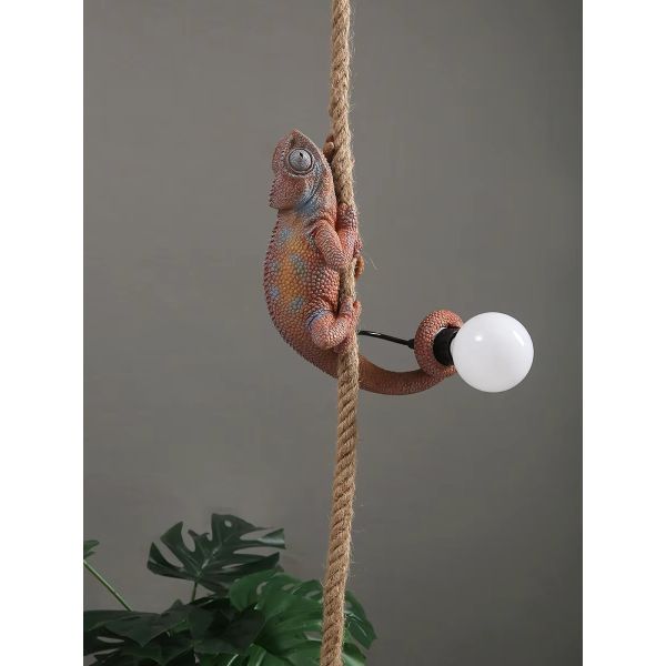 Retro pendant light Resin White color chameleon pendant Lamp Animal chandelier (WH-VP-299)