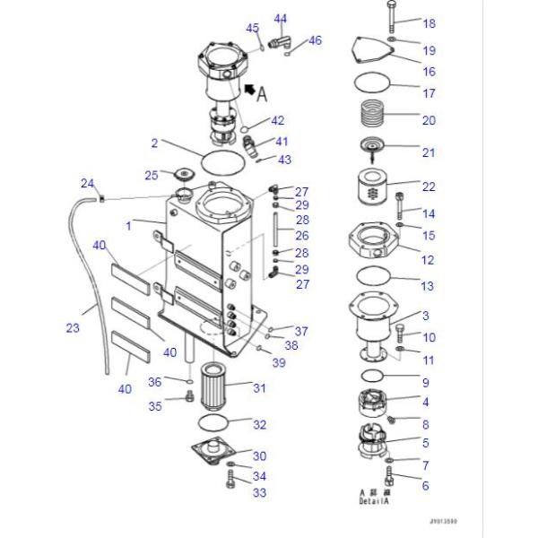 патрон фильтра 21W-60-41121 21W6041121 гидравлический для частей экскаватора KOMATSU запасных