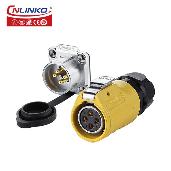 CNLINKO M20 Circular Type IP68 Waterproof Plug and Socket 4 Pin Power Connector