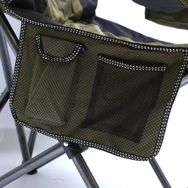 New Lightweight Aluminum Portable Camping Chair Modern Style Simple Folding Beach Chair with Armrest for Fishing Cotton Material