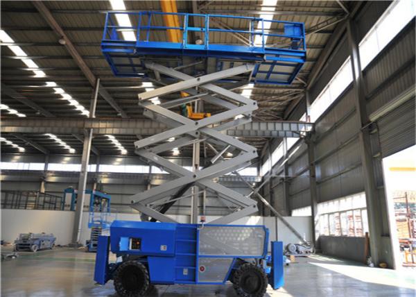16m Mobile Self Propelled Scissor Lift Two Man Engine Powered For Tight Spaces