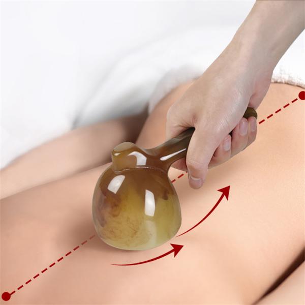 Manual Gua Sha Bowl Meridian Dredging Massage Stick Guasha Cup for Resin Body Back Health Massage Tool