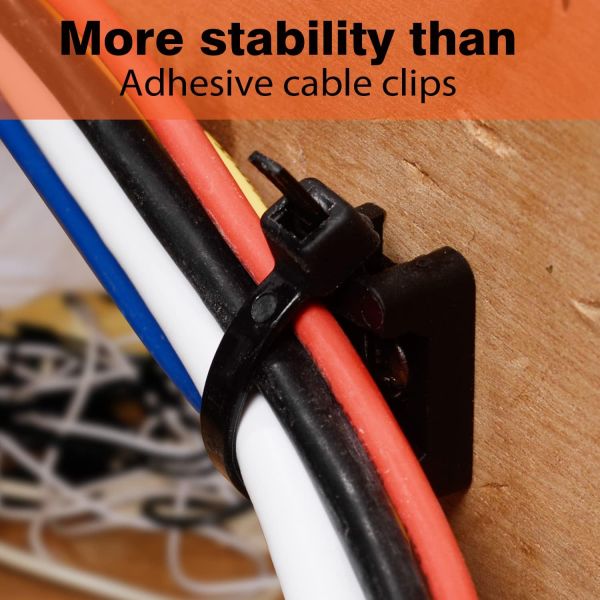Magnetic Nylon Cable Tie Mounting Base Secure Adhesive Zip Tie Mounts