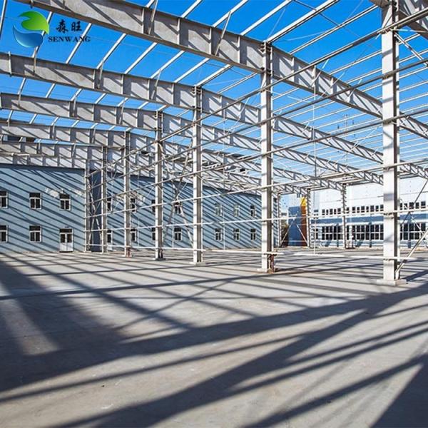 Bâtiment d'entrepôt préfabriqué en acier H Structure à ossature en portique résistante au vent