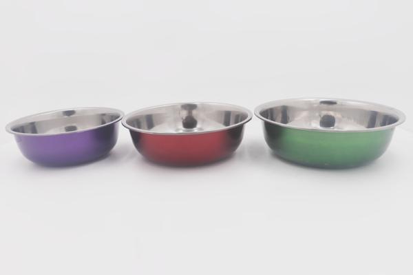 3pcs  Popular selling colorful bird feeder Jar stainless steel feeding bowl