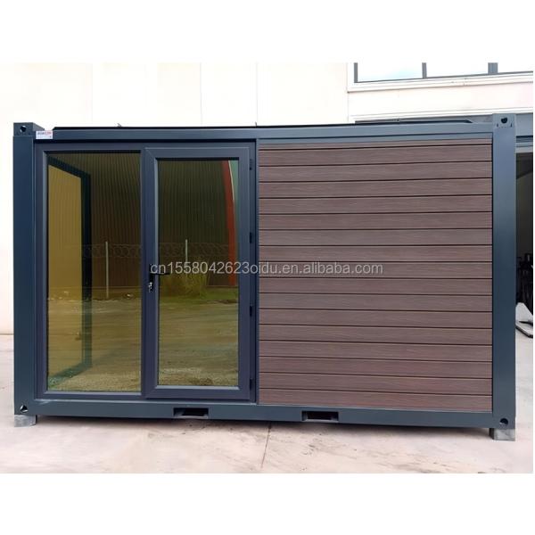EU 20ft Modern Luxury Prefab House Outdoor Garden Wooden Houses with Steel Structure Sandwich Panel Material