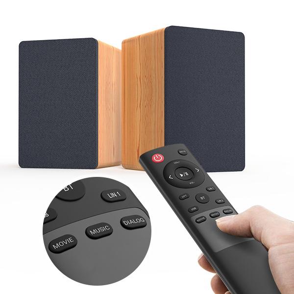 Vofull Hifi Wood Bookshelf Speaker with 4 Bass & 2 Silk Tweeter