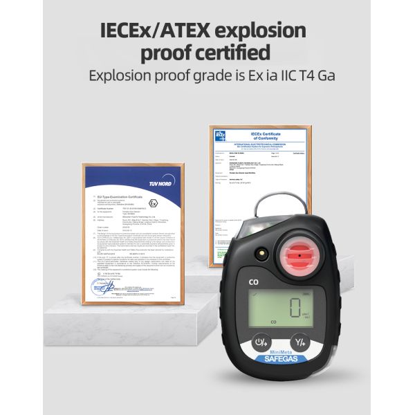 IECEX ATEX EMC Certified Portable O2 Gas Detector with High Accuracy and Easy Operation