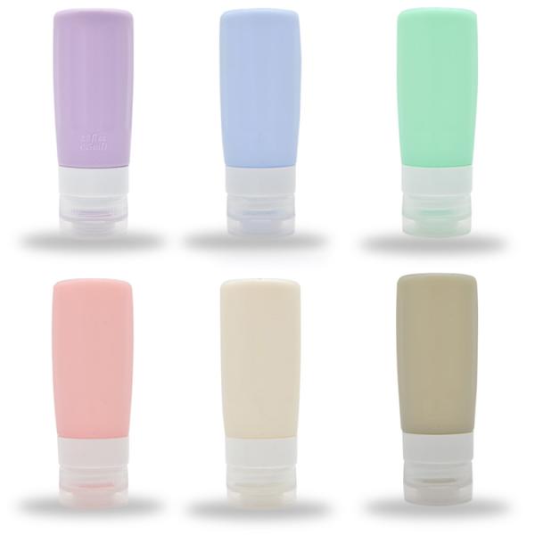 Силикон лагеря 60ml бутылки с водой силикона перемещения устойчивый изготовленный на заказ разделил бутылки