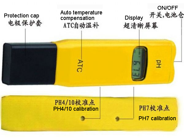 PHS-98108 tester family ATC Pen PH meter