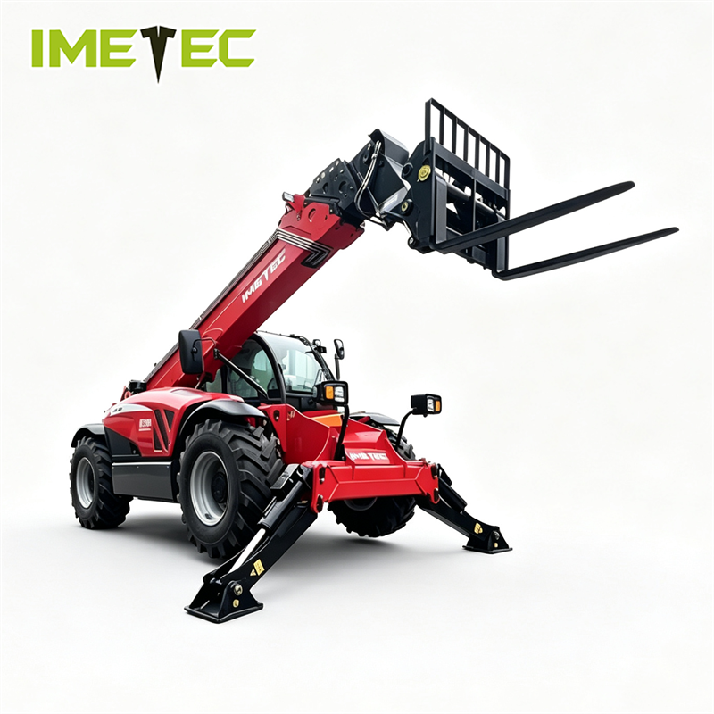 Hydraulic Long Telescopic Boom Rough Terrain Telehandler Forklift Carbon Steel