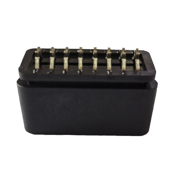 OEM OBD J1962 Diagnostic Connector Folded Male 16 Pin PA66 Brass Material