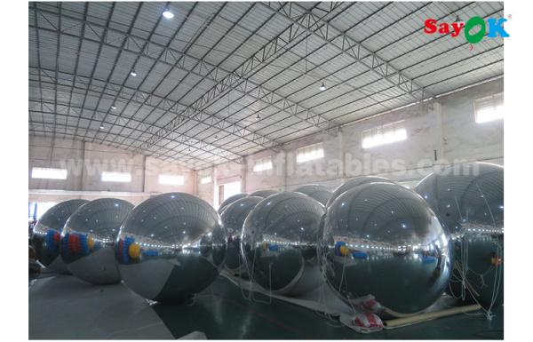 Balão inflável de pouco peso do diâmetro 2m da prata para anunciar fácil levar