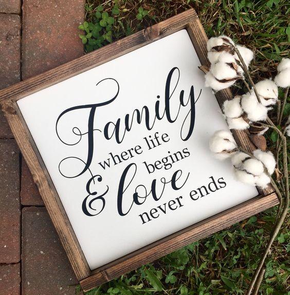 Family Love Words Wood Signs Home Decor , Personalized Wooden Signs For Home
