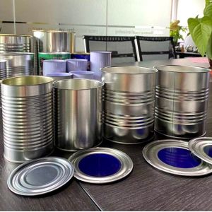 Food Safety 900ml Gram Milk Powder Tinplate Storage Can , Round Metal Tin Can