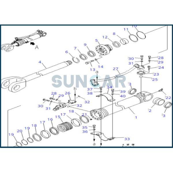707-99-44060 selo novo Kit For Komatsu-Wheel Loader do cilindro de direção 7079944060