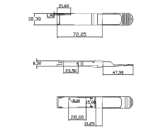 Соединитель QSFP-100G-LR4 DOM 10KM двухшпиндельный LC WDM LC LAN QSFP28 LR4 100G 1310nm