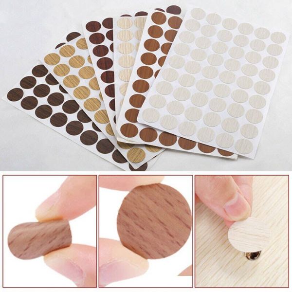 Screw Hole Cover Furniture Desk Cabinet Table Self-Adhesive Anti-rust Stickers