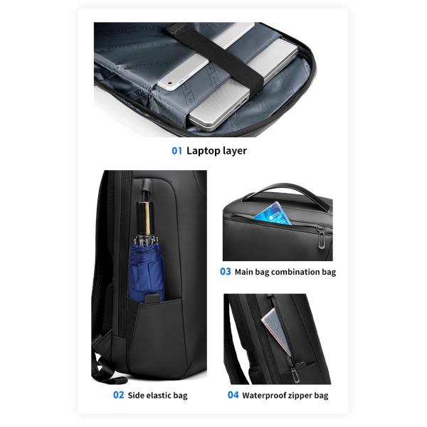 Nouveau sac portable chargeur USB anti-vol hommes collège école sac à dos imperméable sac à dos sac à dos pour hommes