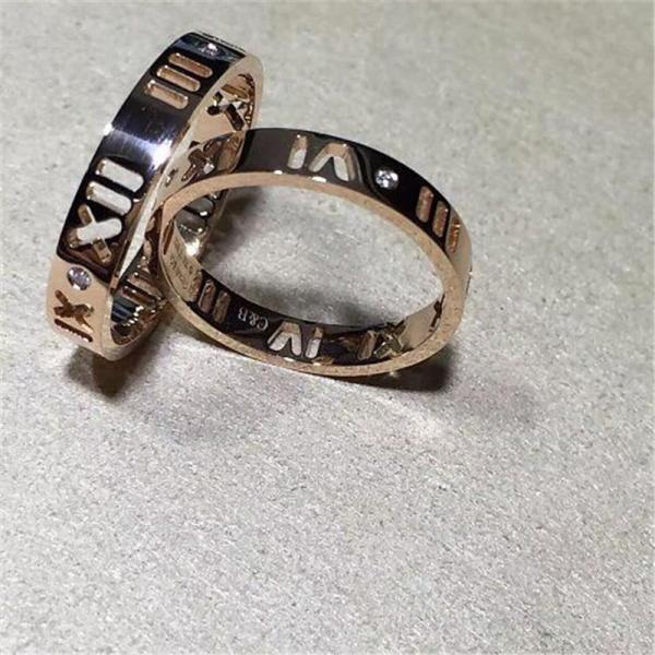 Luxury jewe factory number ring 18k gold white gold yellow gold rose gold diamond  ring