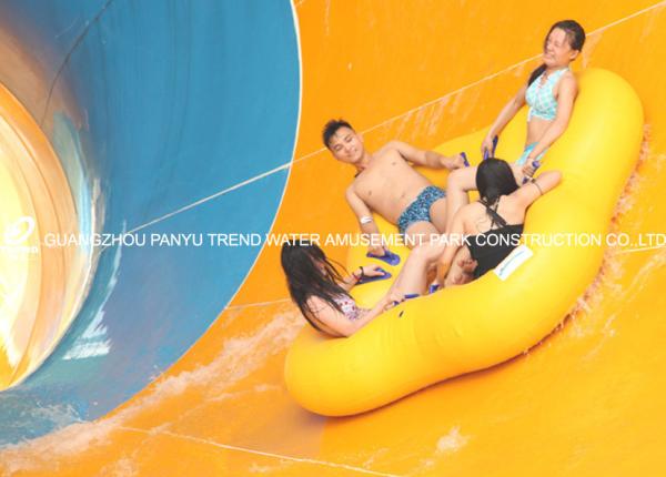 Tornado Fiberglass Commercial Family Water Slide For Water Park , 42*70m Floor space