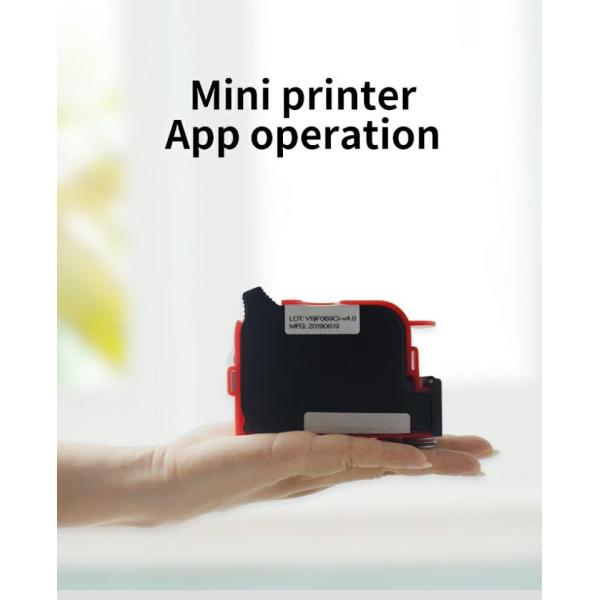 12.7 mm Printing Height Mini Handheld Bottle Inkjet Printer for Paper Material