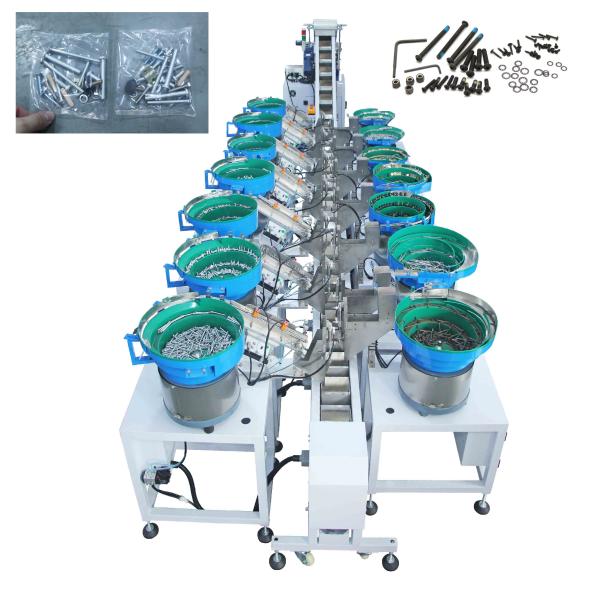 Automatic Granules Toys Parts Screws Fasteners Hinges Plastic Parts Bag Packaging PLC Control Trailer Packing Machine