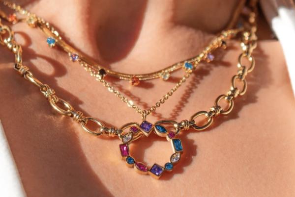 45cm Snake Bone Chain Necklace Colorful Rhinestone Tassel Pendant Necklace