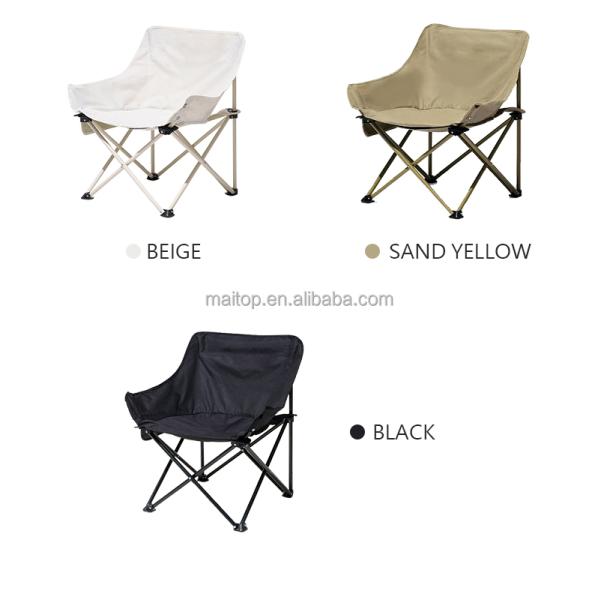 100 kg Capacidad silla de acampar plegable de metal 60x50x66cm