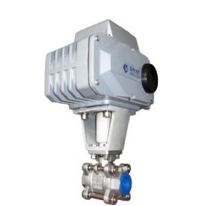 Grelha Controle de fluxo pequeno de aço inoxidável válvula de esferas elétrica tipo direto através