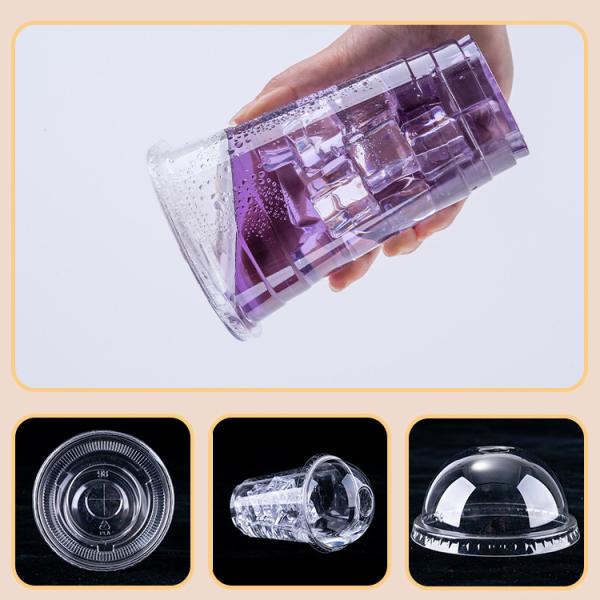 Clear Biodegradable Plastic Cup Pla 12oz 16oz 20oz 100% Compostable PLA Cup