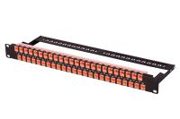 UTP CAT6Aネットワークのパッチ盤1U 48の左舷モジュラー パッチ盤