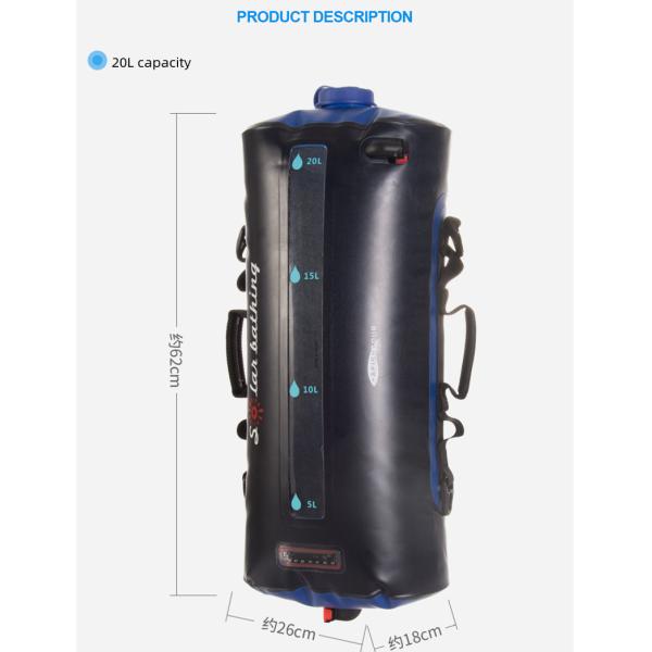 20L Solar Shower Outdoor Fishing Gear TPU Waterproof Detachable