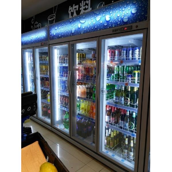 400L Commercial Beverage  Cooler / Drink Refrigerator Glass Door Single