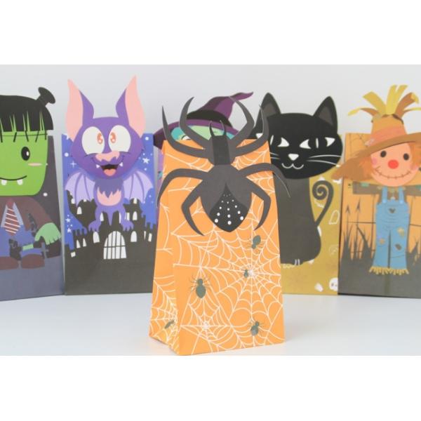 обслуживание хеллоуина бумаги 70g Kraft бумажное кладет ODM в мешки OEM доказательства масла