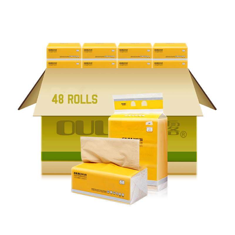 Hot Selling Eco Friendly Tissue 2-4 Ply Unbleached Custom logo Facial Tissue Paper