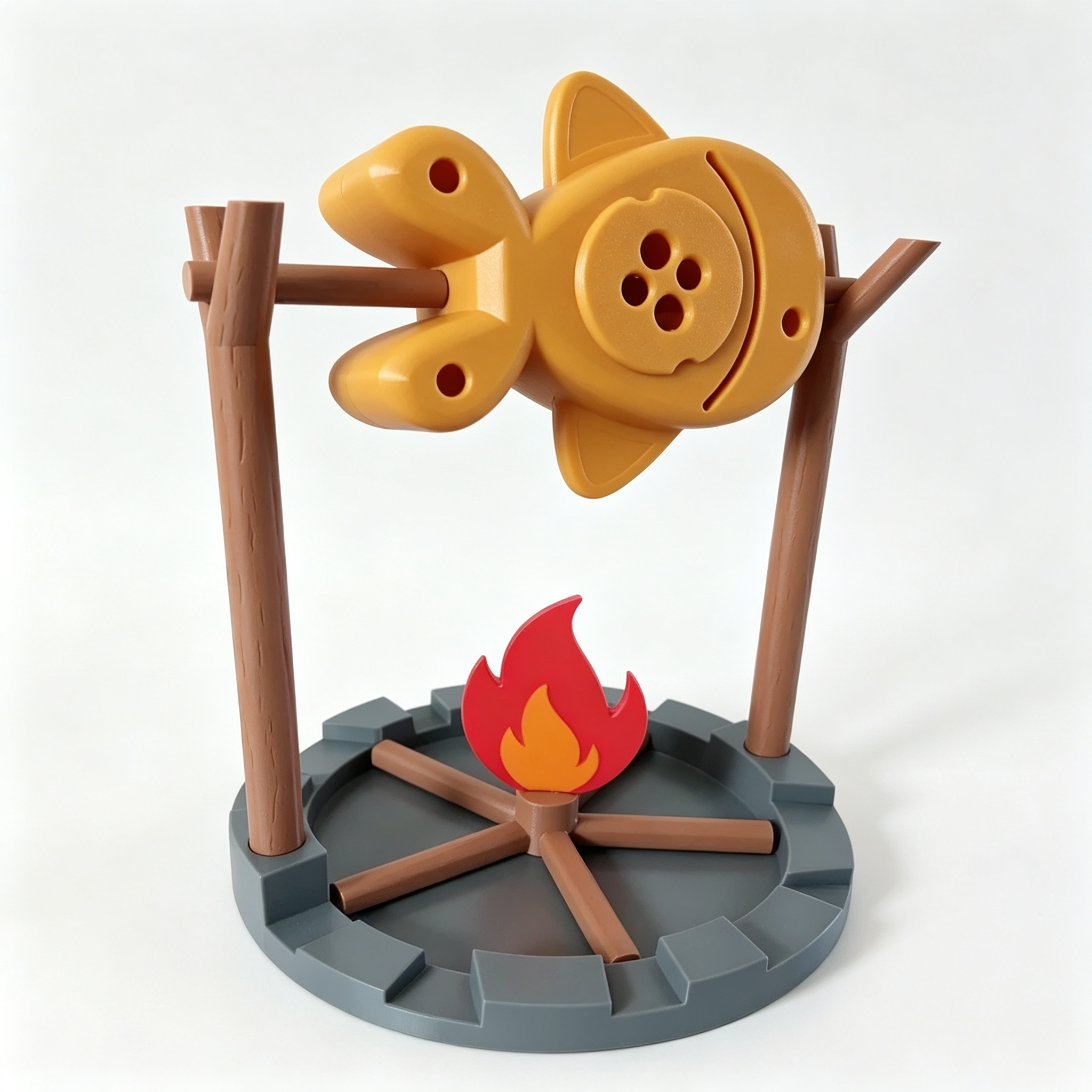 Simulated Barbecue Fish Slow Feeder Toy, Interactive Play 3D Printed Pet Accessories For Indoor Cats