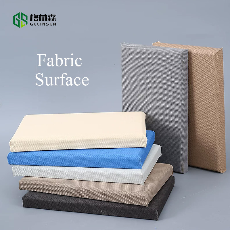 Fiberglass Acoustic Wall Panels 600x600mm Fabric-Wrapped Soundproof for Cinema Office