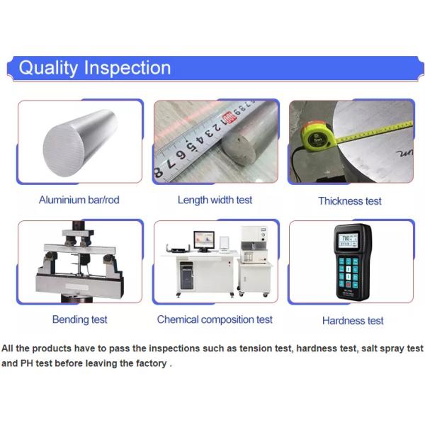 Revestimento 6061 do moinho 6063 barra redonda de alumínio da dureza 110 de alumínio do boleto