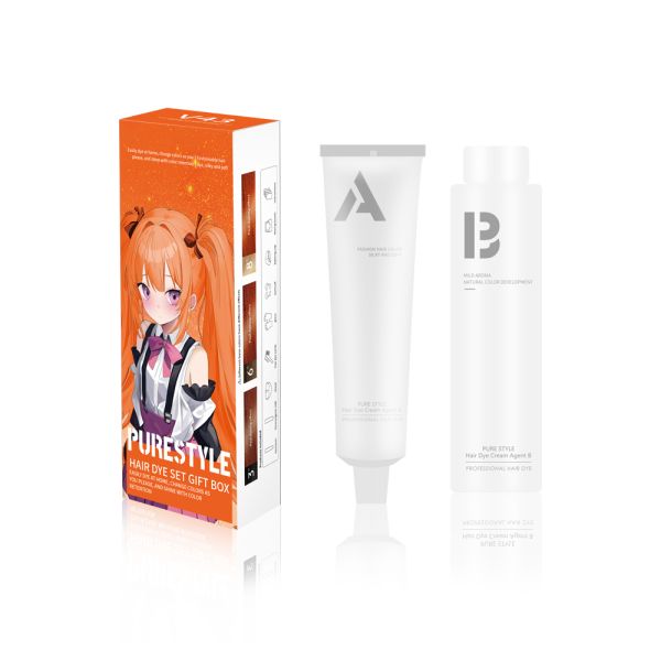 100ml*2 Permanent Hair Dye Set Herbal Formula Harmless Non Irritating for Home OEM  Hair Color Manufacturer Supply