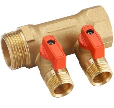 3 Port Pex Manifold Ball Valves Turbo Bypass Brass Water Distributor Manifold